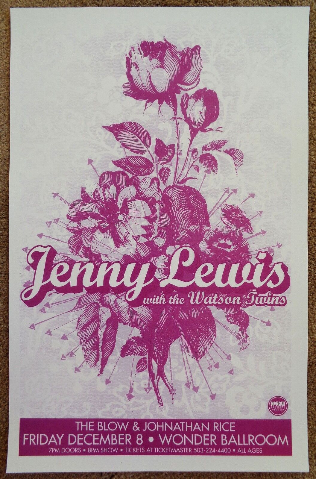 JENNY LEWIS of Rilo Kiley 2006 Gig POSTER Portland Oregon Concert