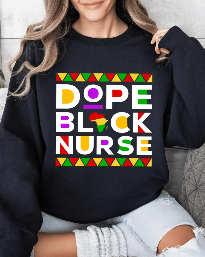 Dope Black Nurse Crewneck Sweatshirt