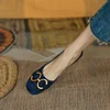 French Square Toe Flat Bottom Female Sandals