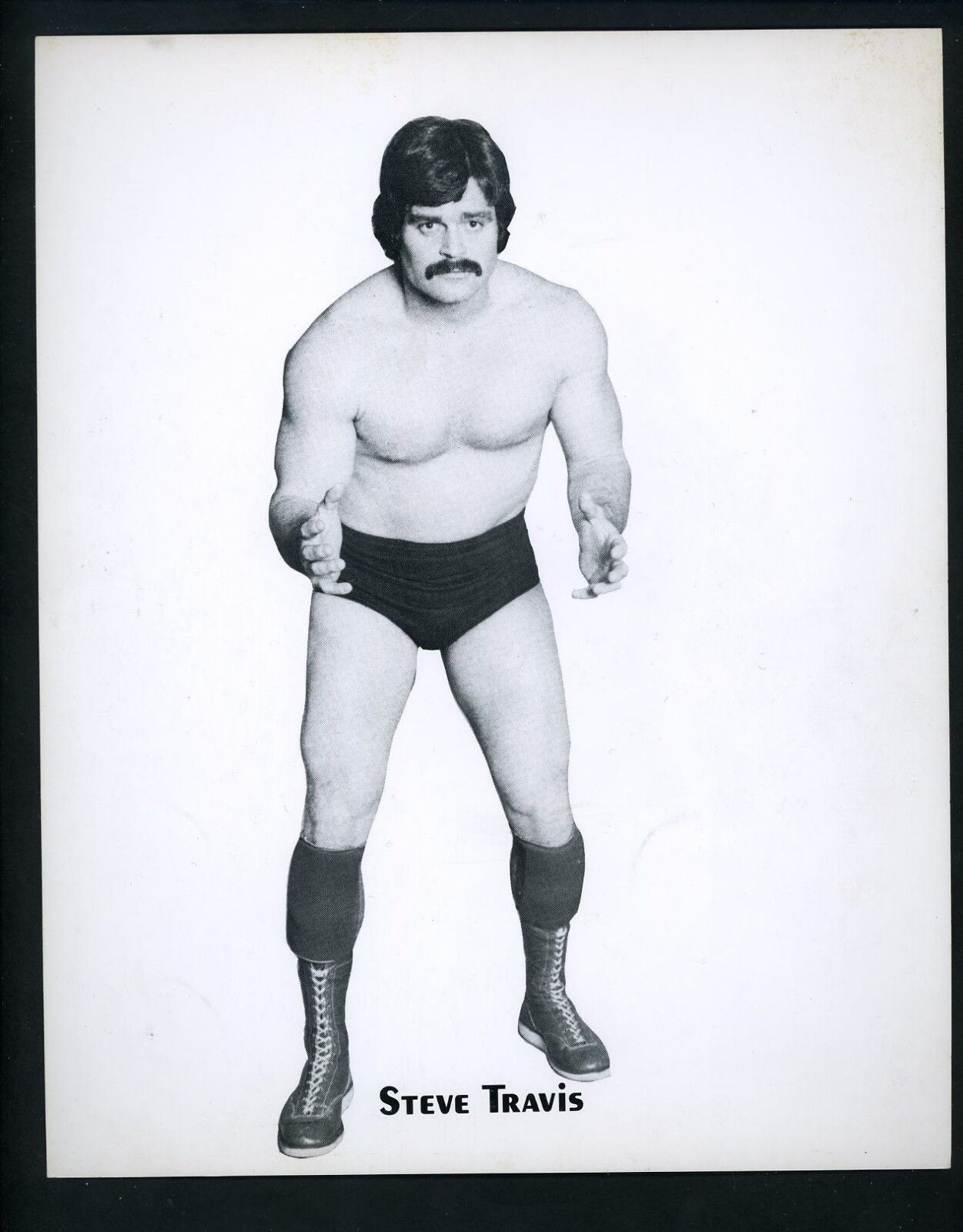 Steve Travis Wrestling Champion circa 1970's Promo Photo Poster painting Wrestler