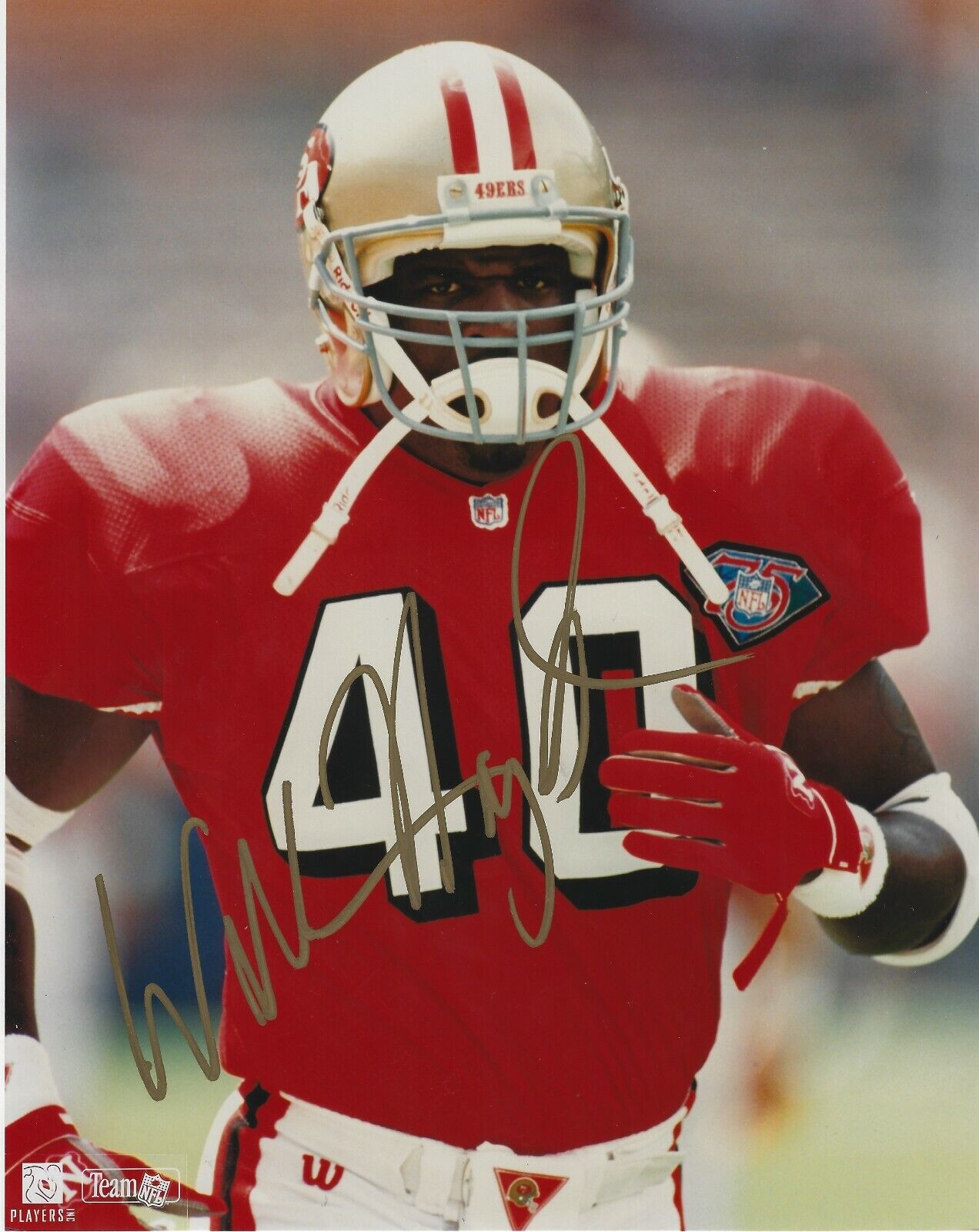 Autographed WILLIAM FLOYD San Francisco 49ers 8x10 Photo Poster painting w/ COA