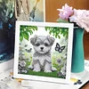 5D DIY Partial Special Shaped Drill Diamond Painting Kit Dog Decor With Frame Kit 18x18cm