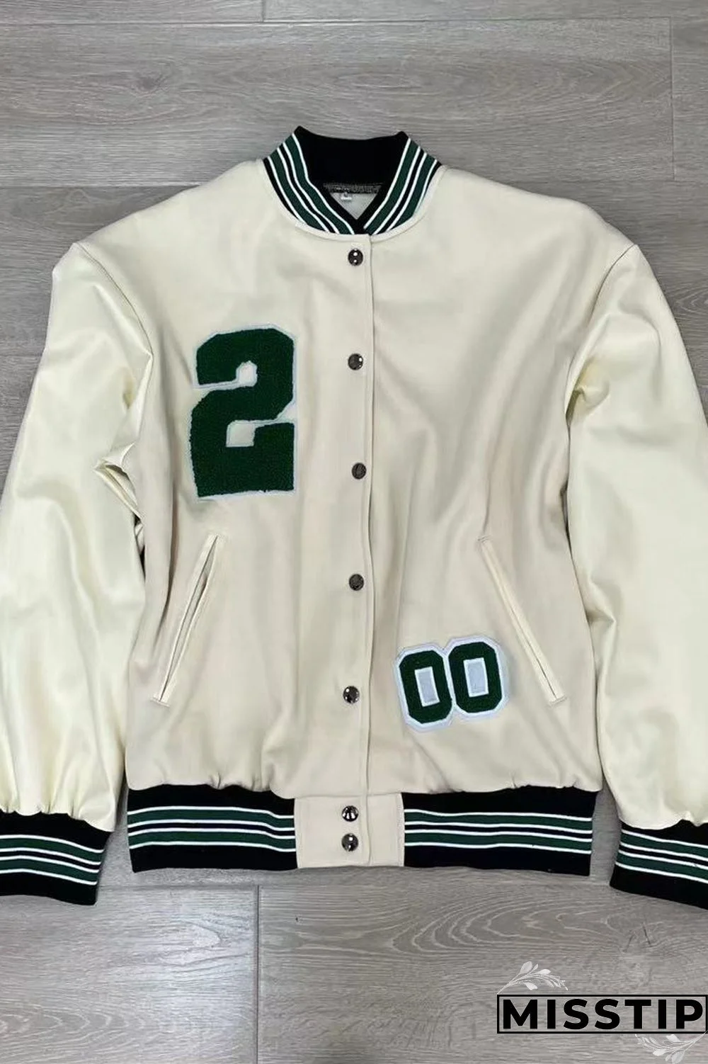 Apricot Fashion Casual Patchwork Embroidered O Neck Outerwear