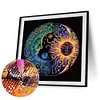 Mandala Soleil Lune-Peinture Diamant Sp&eacute;ciale Partielle-30*30CM