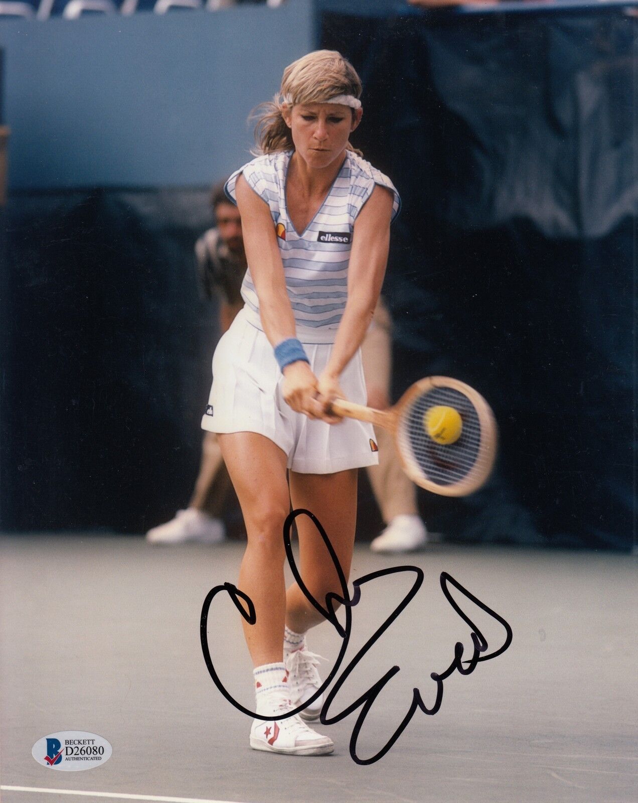 Chris Evert #1 8x10 Signed 8x10 Photo Poster painting Beckett Certified Tennis-Women 061718