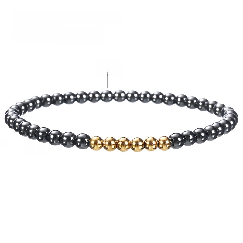 Hip-Hop Geometric Obsidian Beaded Men’s Bracelets