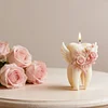 3D Wings Teeth Rose Flower Mould Silicone Wave Spiral Candle Mould Reusable Easy To Demold for Wedding Valentine Day DIY Home Decor