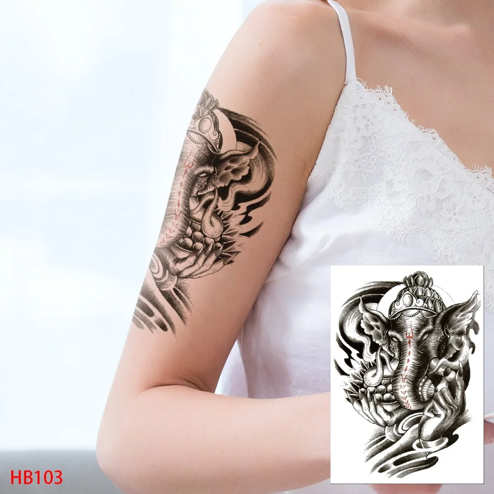 Sdrawing Transfer Waterproof Temporary Tattoos Sticker,Fake,Women Men Wolf,Skull,Eagle,Black Dragon,OWL,Beauty Body Art,Sexy Makeup