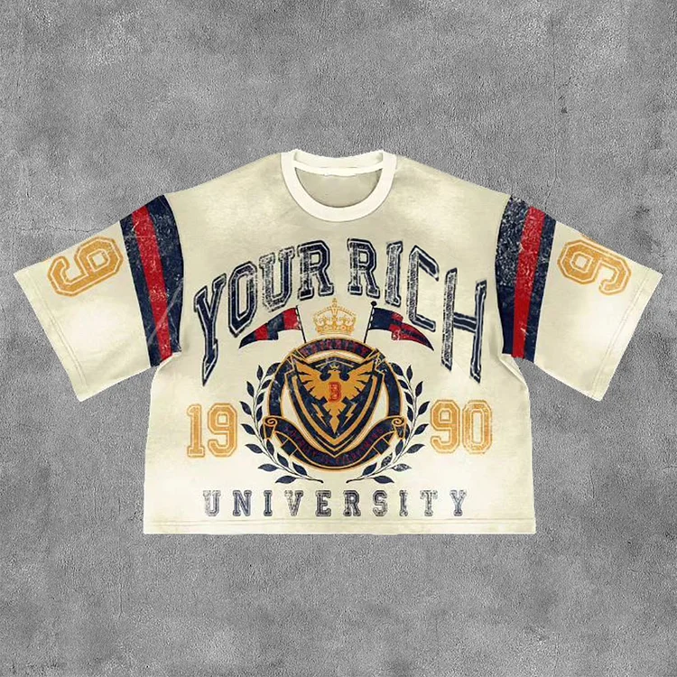 Vintage Your Rich Graphic 100% Cotton Short Sleeve T-Shirt
