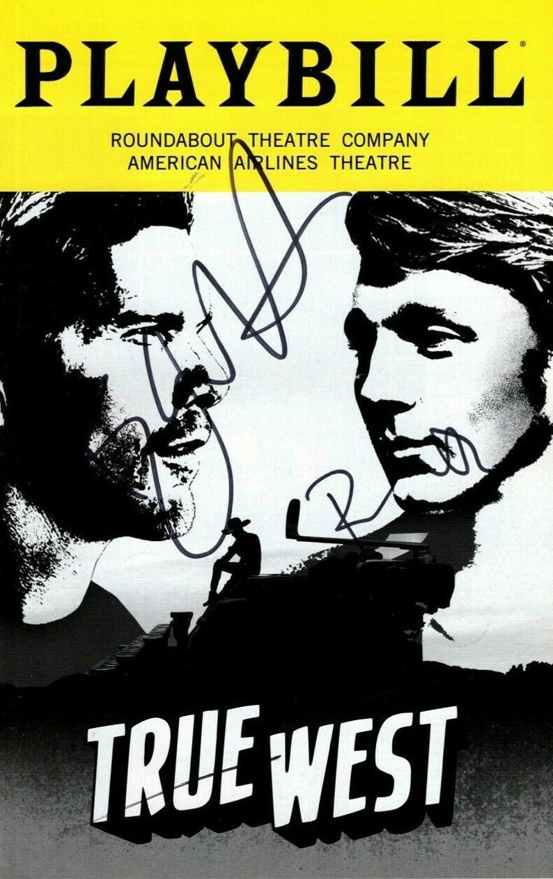 Ethan hawke and paul dano signed autographed true west playbill