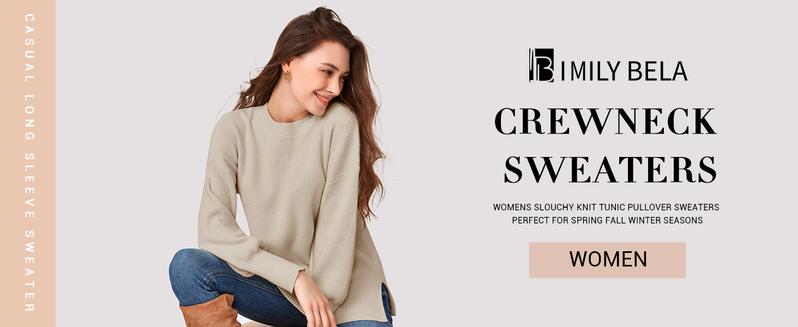 Ebifin Womens Oversized Tunic Sweaters Fall Slouchy Long Sleeve Ribbed Knit Side Slit Pullover Jumper Ebifin Womens Oversized Tunic Sweaters Fall Slouchy Long Sleeve Ribbed Knit Side Slit Pullover Jumper