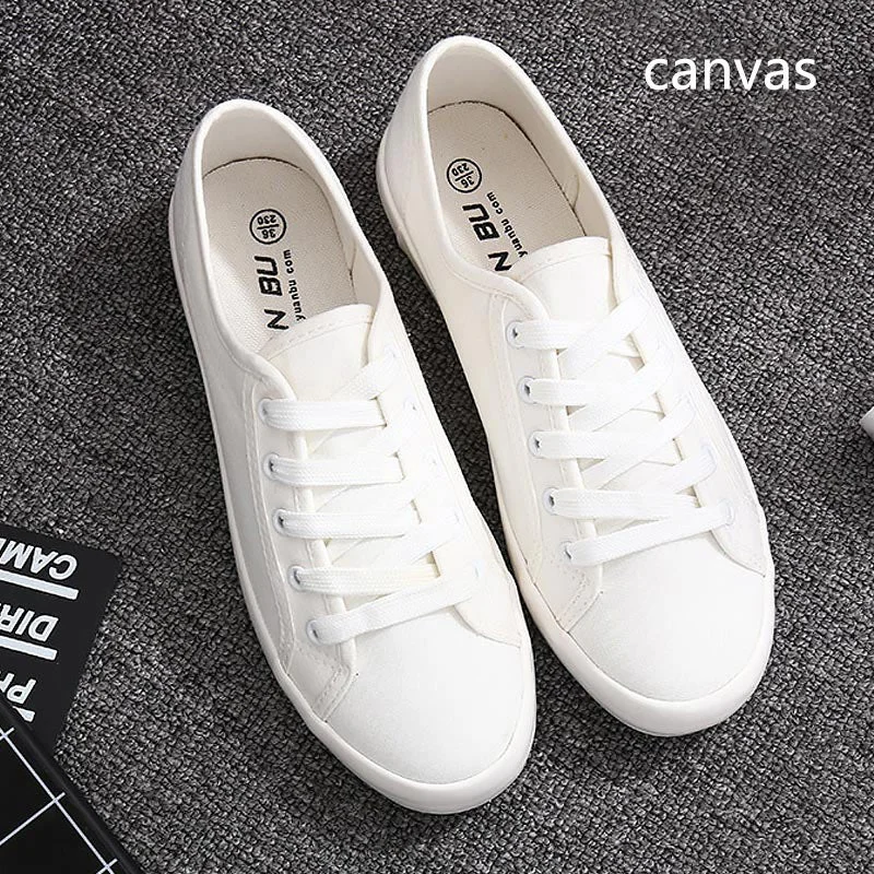 Nigikala New Spring Tenis Feminino Lace-up White Shoes Woman PU Leather Solid Color Female Shoes Casual Women Shoes Sneakers 618-0