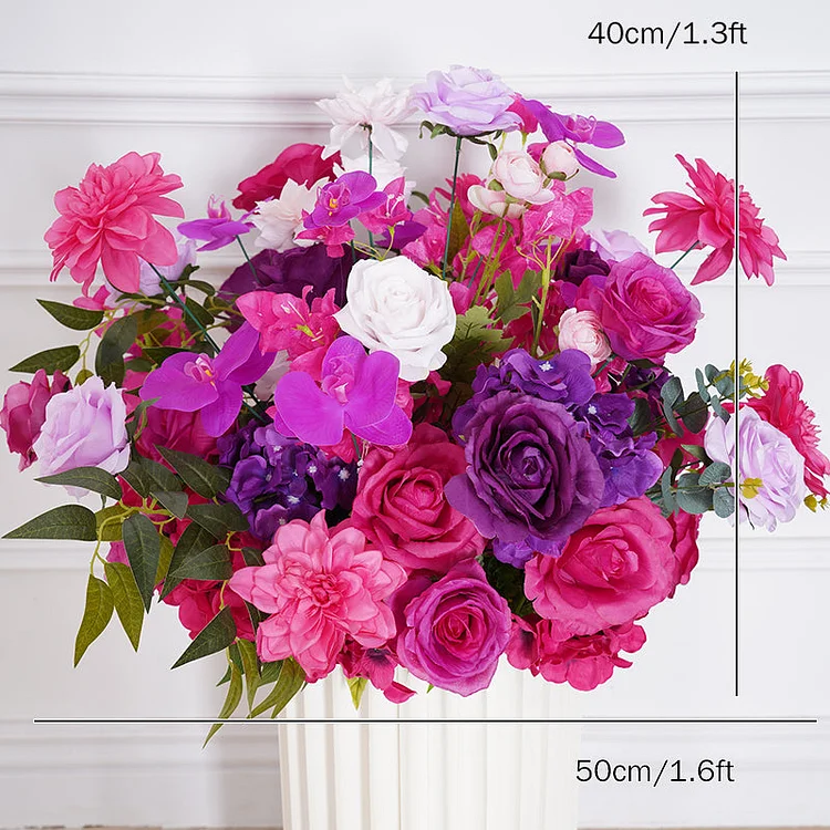 A8122 Hot Pink Purple Floral Arrangement Table Centerpiece Wedding Decor