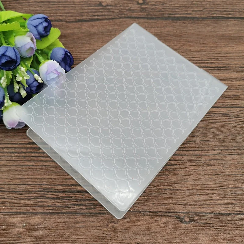 AOKEDIY Shell DIY Plastic Embossing Folders for DIY Scrapbooking Paper Craft/Card Making Decoration Supplies