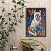 5D bricolage complet rond perceuse diamant peinture papillon et chat décoration intérieure 40x60cm