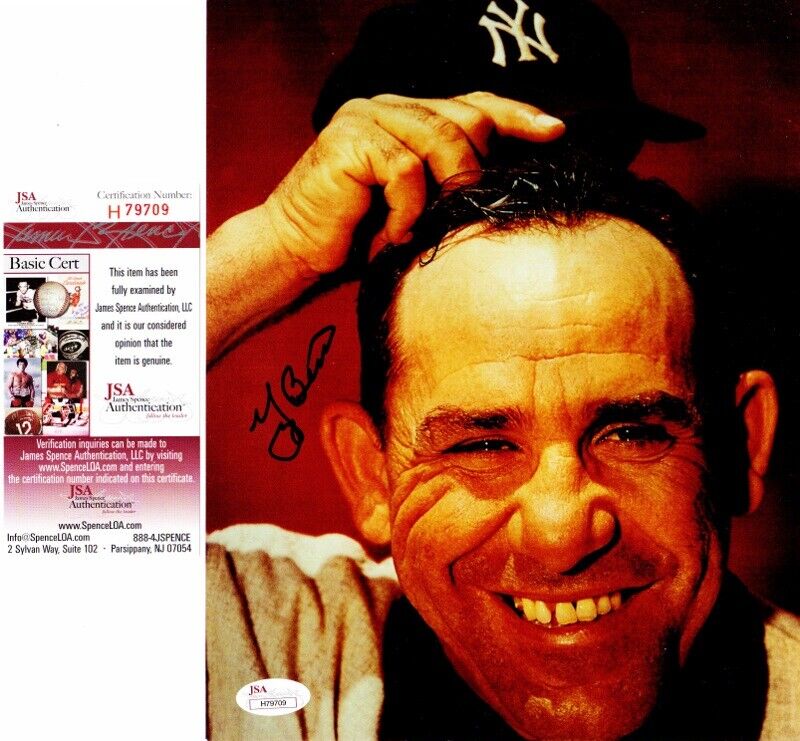 Yogi Berra Signed New York Yankees 8x10 Photo Poster painting - JSA Certificate of Authenticity