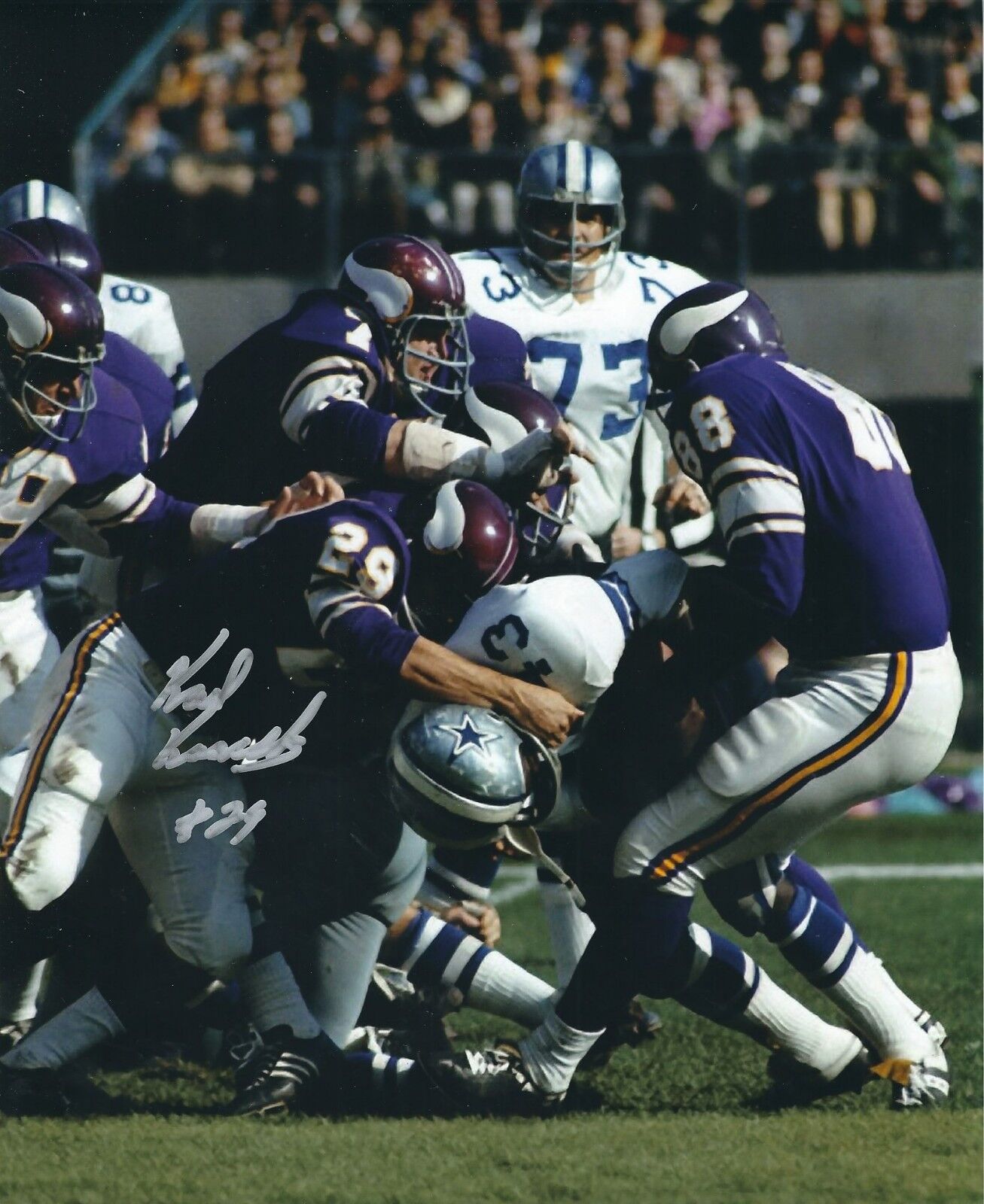 Autographed KARL KASSULKE 8X10 Minnesota Vikings Photo Poster painting -w/ COA