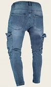 Men's Fashion Knee Hole Zipper Jeans by Inlyline
