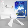 Socket Fan Light with Remote Screw in Ceiling Fan in Light Socket for Bedroom