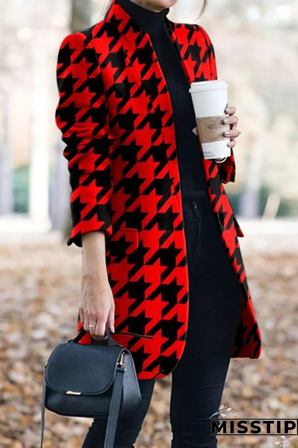 Green White Casual Print Patchwork Cardigan Turn-back Collar Outerwear