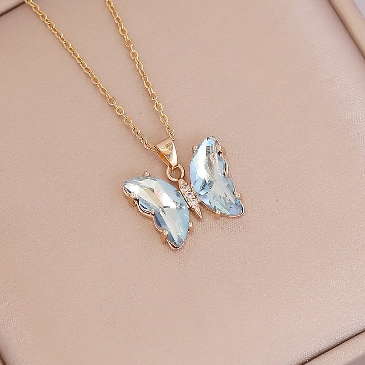 Gradient Butterfly Necklace KERENTILA