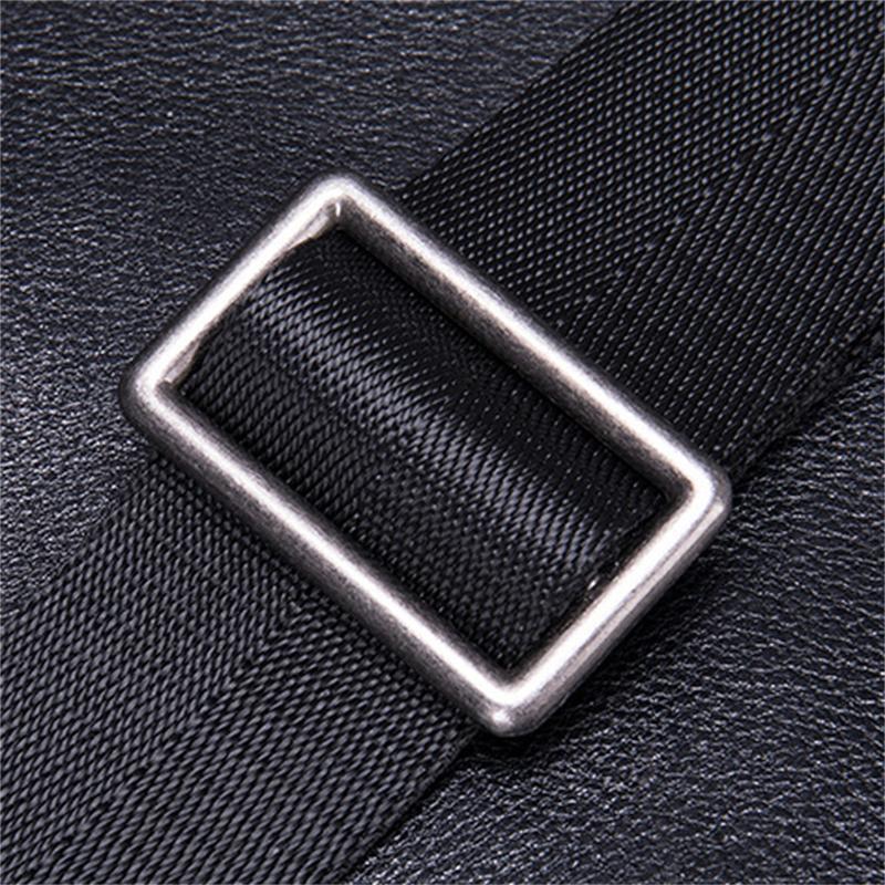 Men's Genuine Leather Casual Business Handbag Solid Color Crossbody Bag