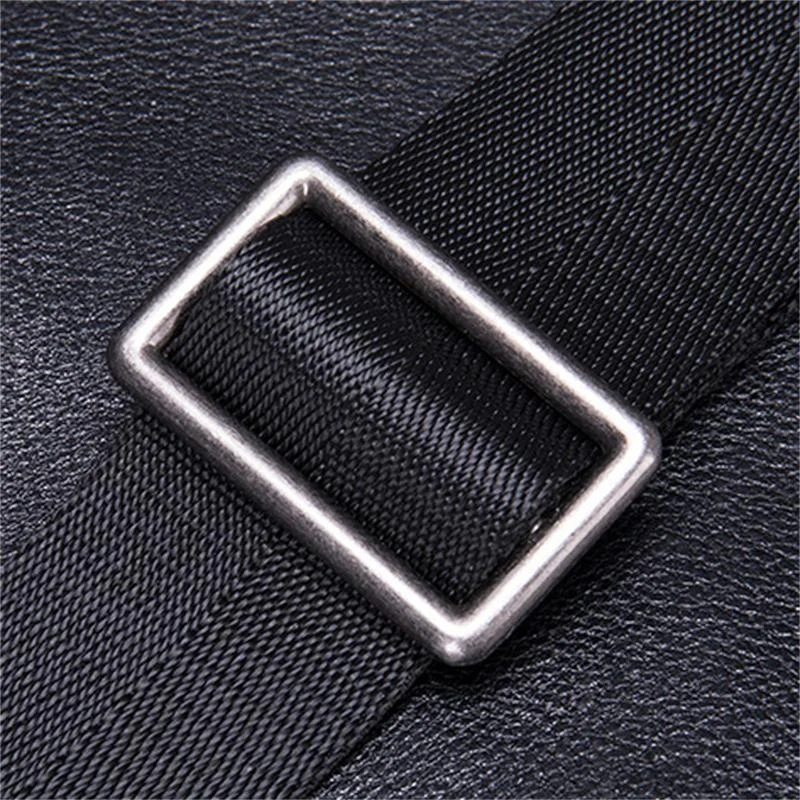 Men's Genuine Leather Casual Business Handbag Solid Color Crossbody Bag