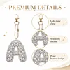 DIY 26 A-Z Letter Pearl Painting Keychain Charm Kits, Custom Alphabet Initial DIY Name Bag Key Ring Gift