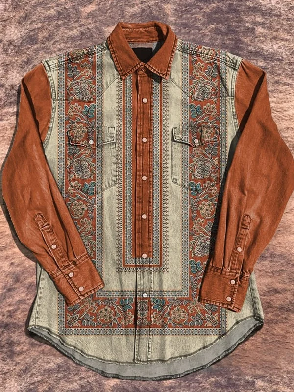 Men's Cowboy Western Vintage Shirt