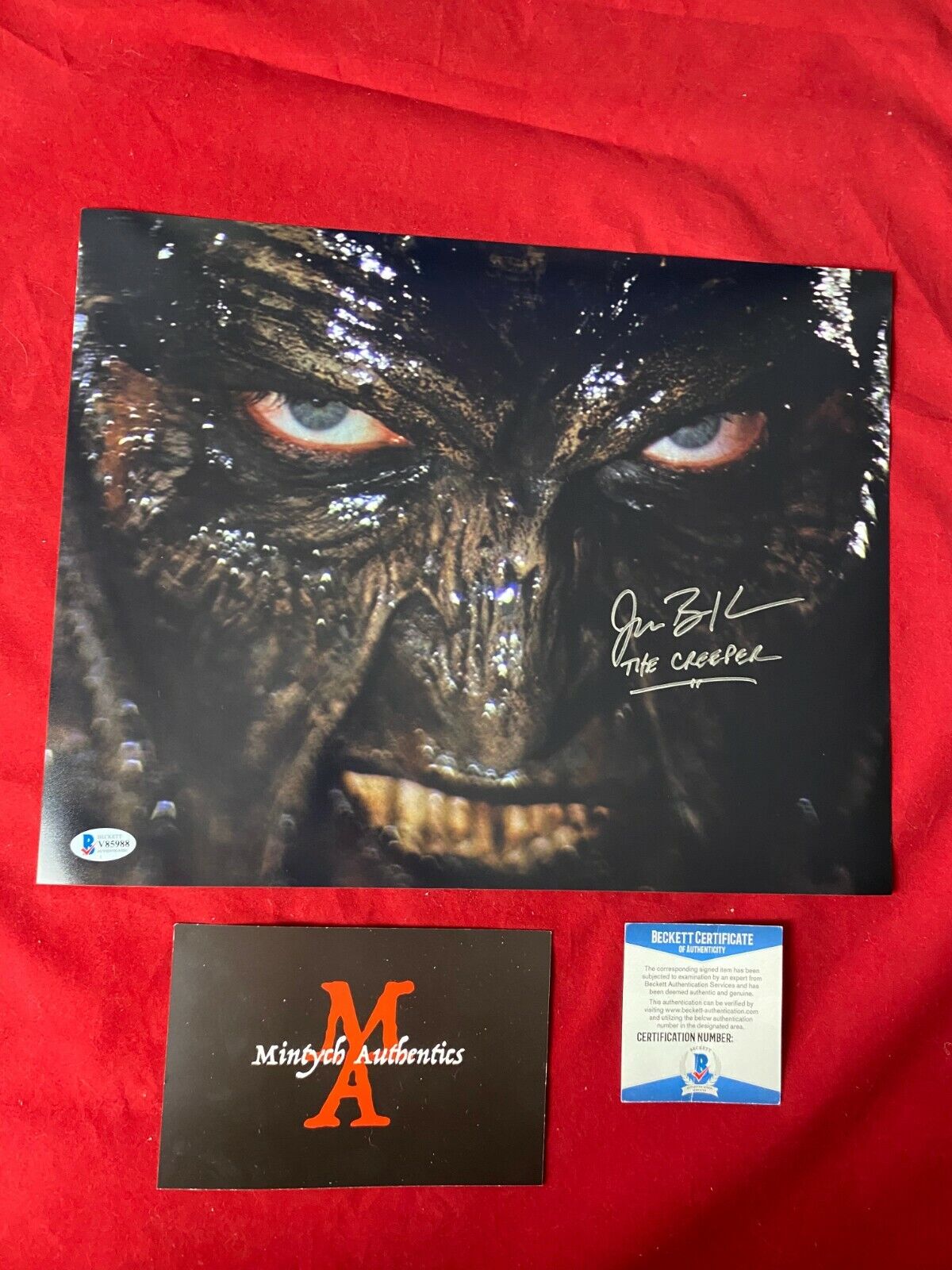 JONATHAN BRECK JEEPERS CREEPERS AUTOGRAPHED SIGNED 11x14 Photo Poster painting! BECKETT COA!