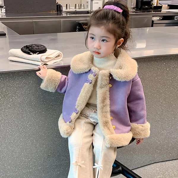 最新 人気 シングルブレスト 子供服 アウター 女の子 コート