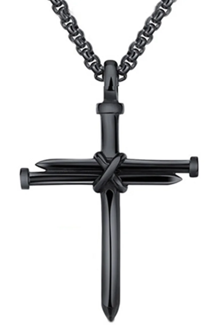 Tiboyz Cross Nail Men's Necklace