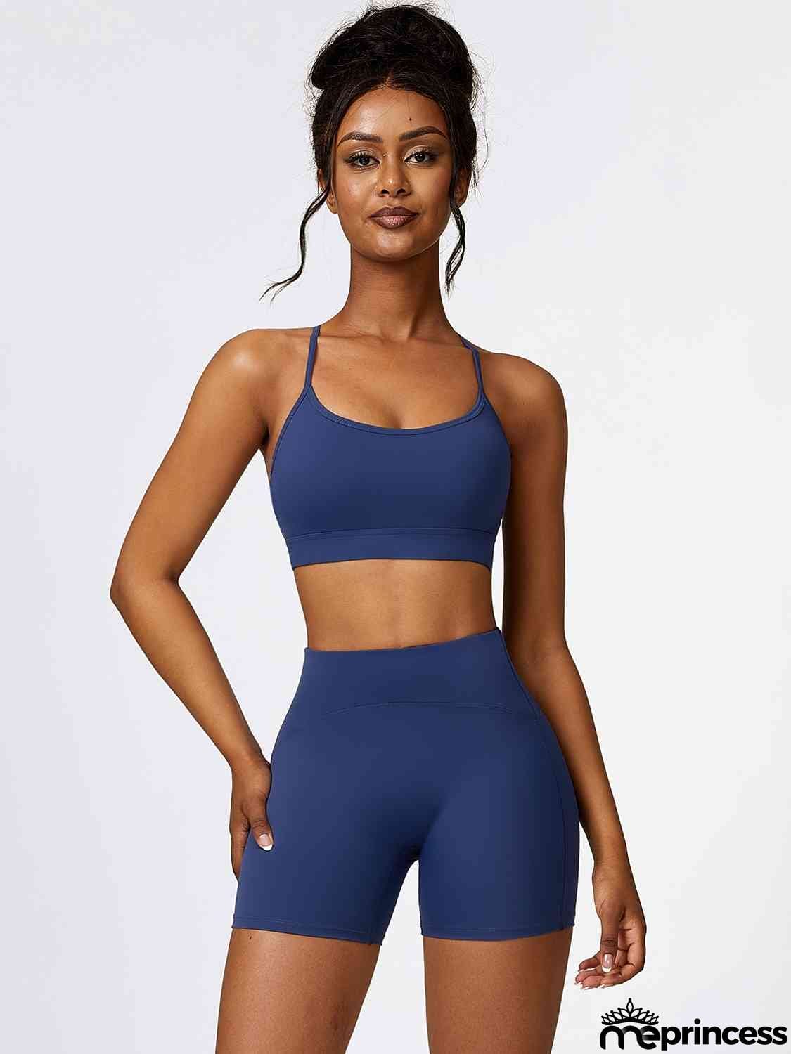 Sport Bra and Wide Waistband Shorts Set
