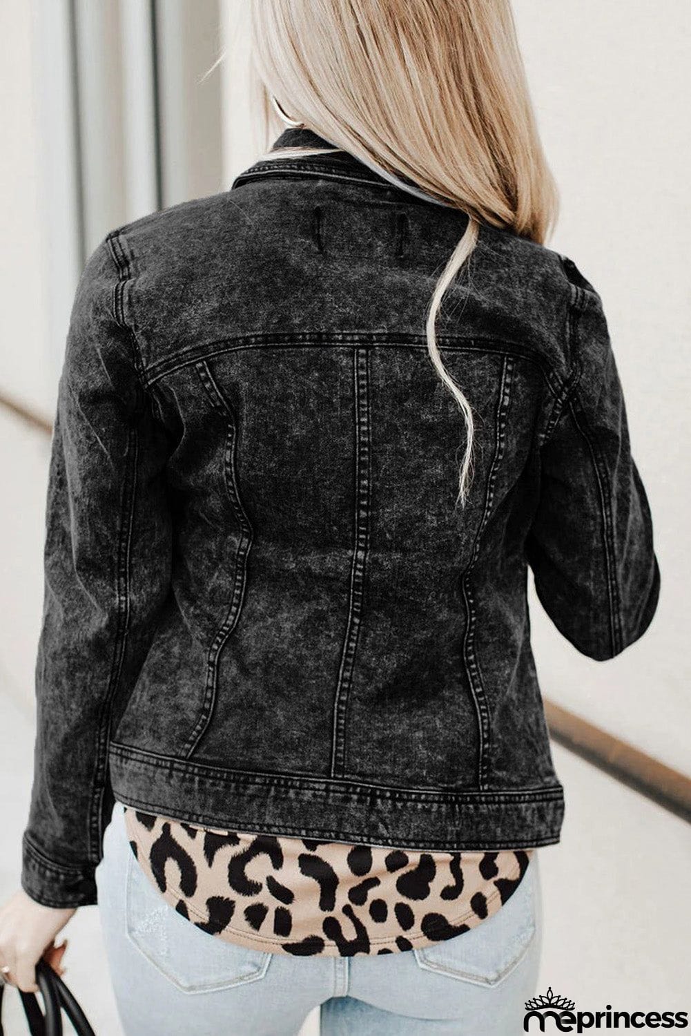 Wash Button Pocket Denim Jacket