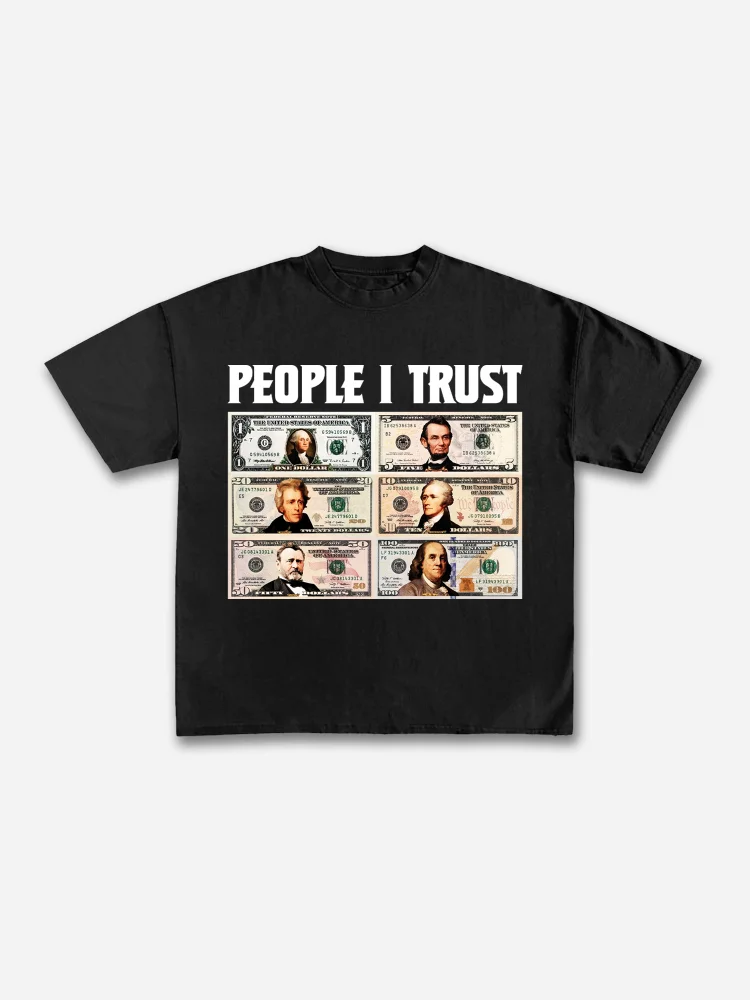 People I Trust Print Cotton T-shirt