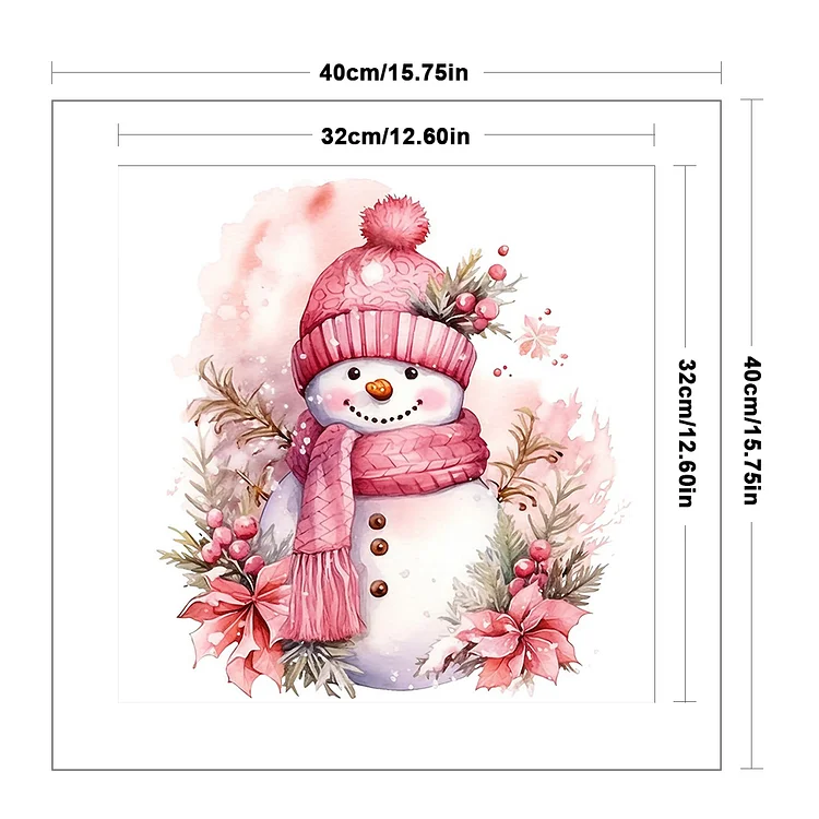 14CT Full Stamped Cross Stitch Kit - Pink Santa (45*65CM) gift