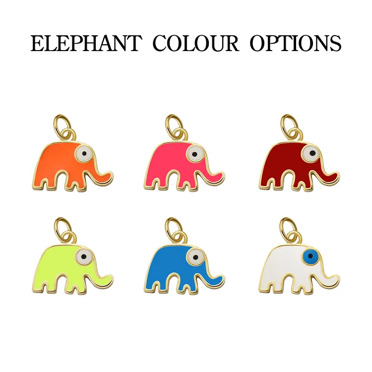 Personalized Elephant Necklace Custom Birthstone and Initial Kid's Necklace