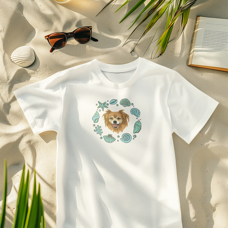 Summer Custom Printed Pet Portrait Shells T-Shirt Sweatshirt Hoodie