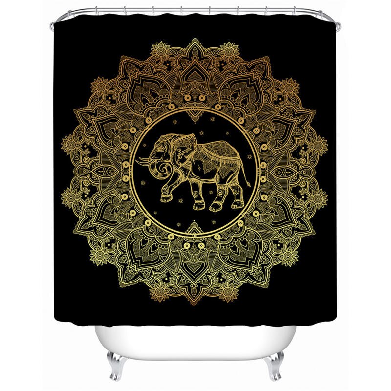 

Mandala Elephant - Print Shower Curtain, 180*200cm, 501 Original