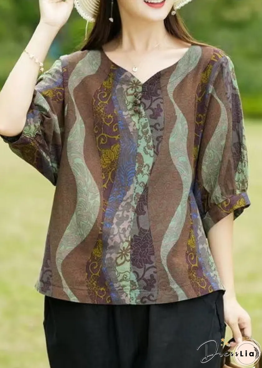 Green V Neck T Shirts Short Sleeve