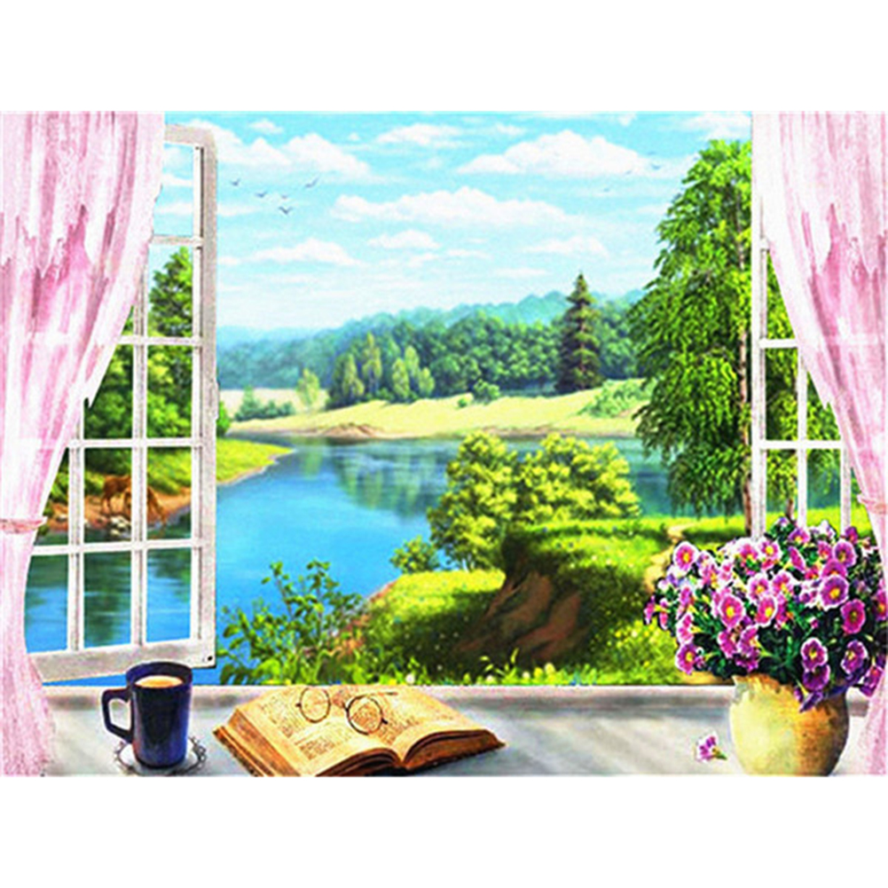 

Window River - Round Drill Diamond Painting - 40*30CM, 501 Original