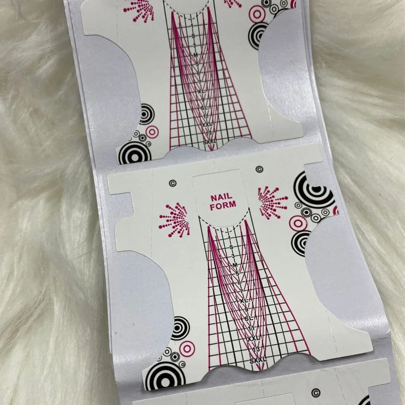 Sculpted Nails Professional Nail Art Tips Extension Forms Guide Stickers Self Adhesive Acrylic UV Gel Form Tool-Nail Inspo