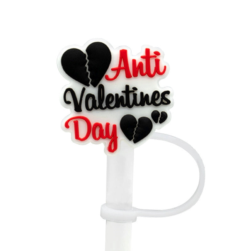 Love Cartoon Silicone Straw Cap 8-10 Straw Dust Cap Dust Cover Personalized Beverage Straw Sleeve Spot