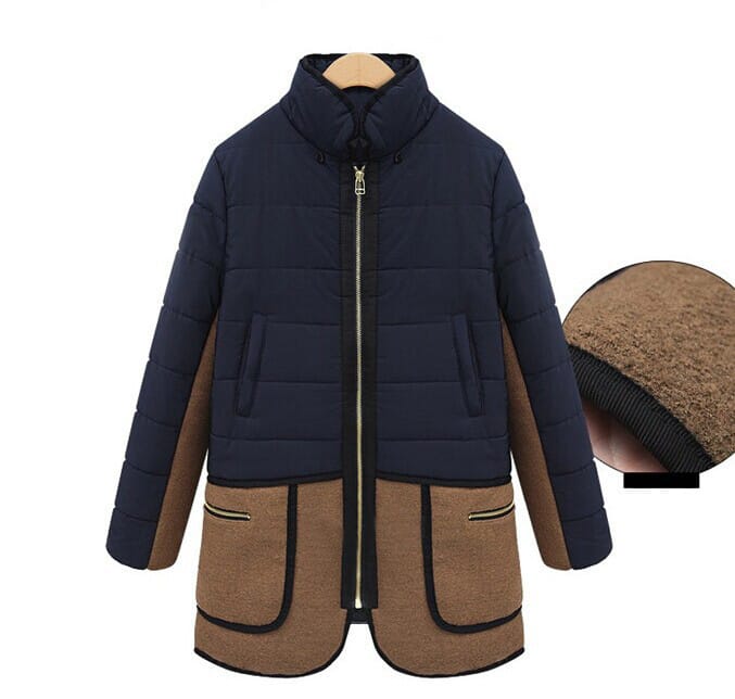 New slim plus size hooded padded coat