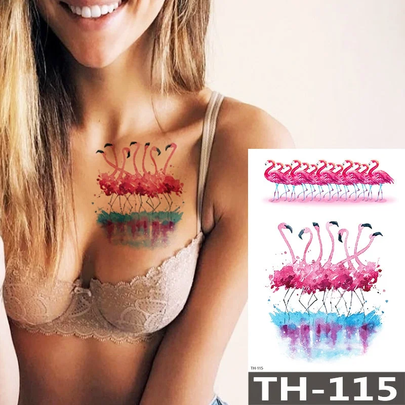 Waterproof Temporary Tattoo Sticker Flower Cute Cat Water Transfer Body Art Flash Fake Tatoo