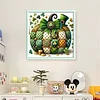 Pumpkin-Partial 11CT Stamped Cross Stitch Bead Embroidery 36*36cm/14.17*14.17in
