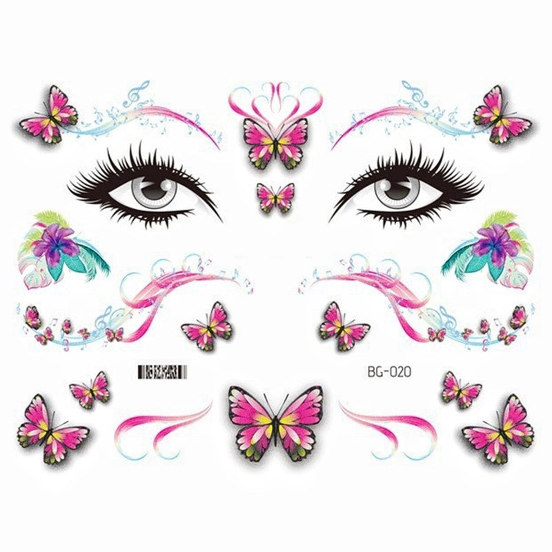 Lady Butterfly Pet Tattoos & Body Art 1 Piece