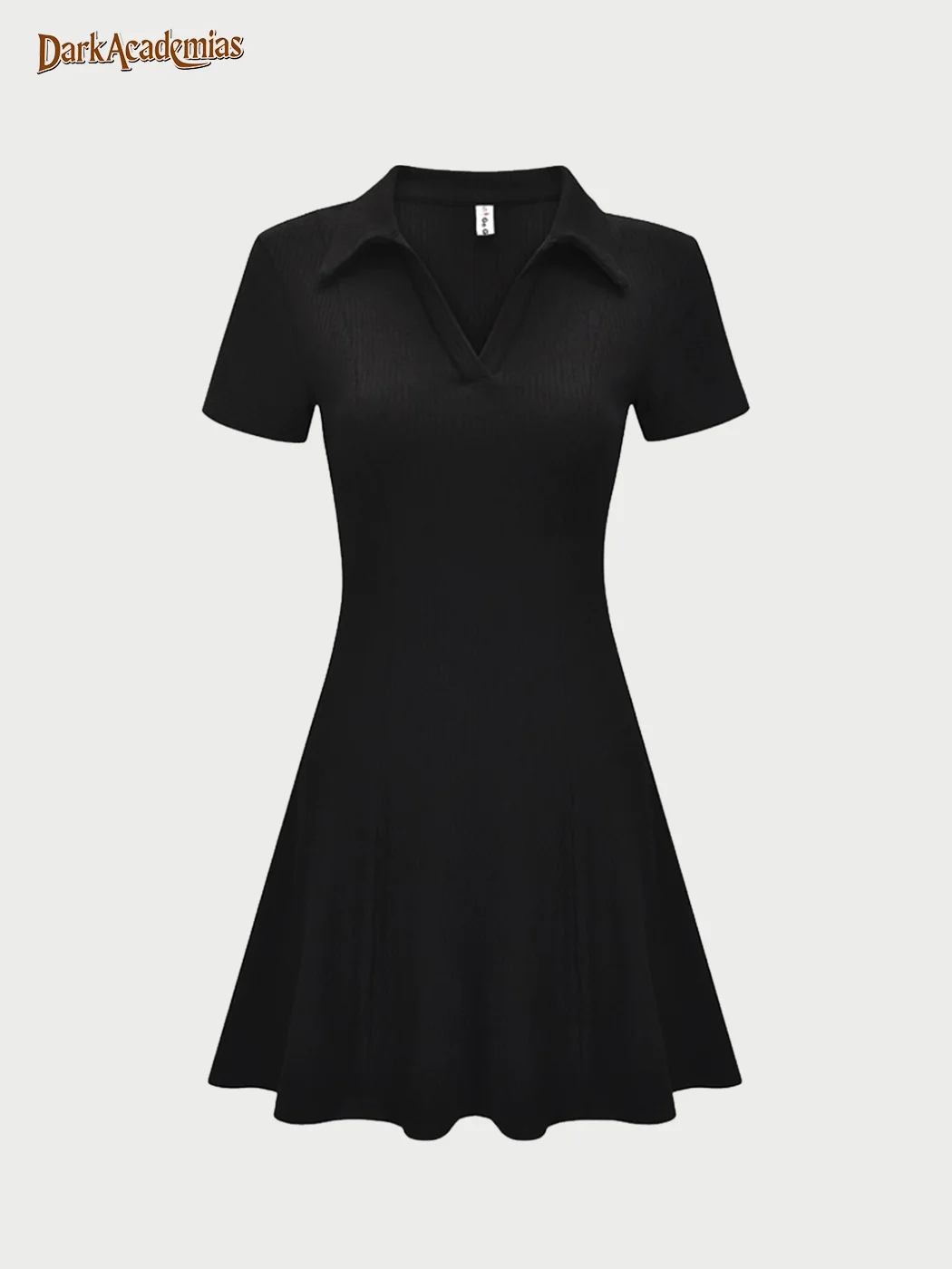 Vintage Short-sleeved Little Black Dress / DarkAcademias /Darkacademias