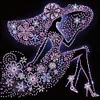 Elegante Dame - speziell geformte Diamond Painting - 30*30cm