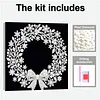 uk.everydayedeals DIY Pearl Painting With Frame - Handmade Self-Adhesive Pearls - Wreath(25*25cm)